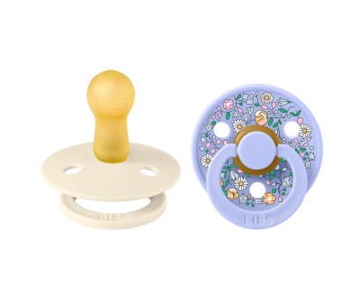 2 Chupetes BIBS Colour Round Liberty Chloe Meadow Ivory Mix