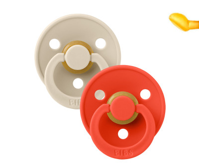 2 Chupetes BIBS Colour Anatómica Vanilla/Candy Apple