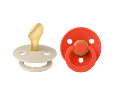 2 Chupetes BIBS Colour Anatómica Vanilla/Candy Apple