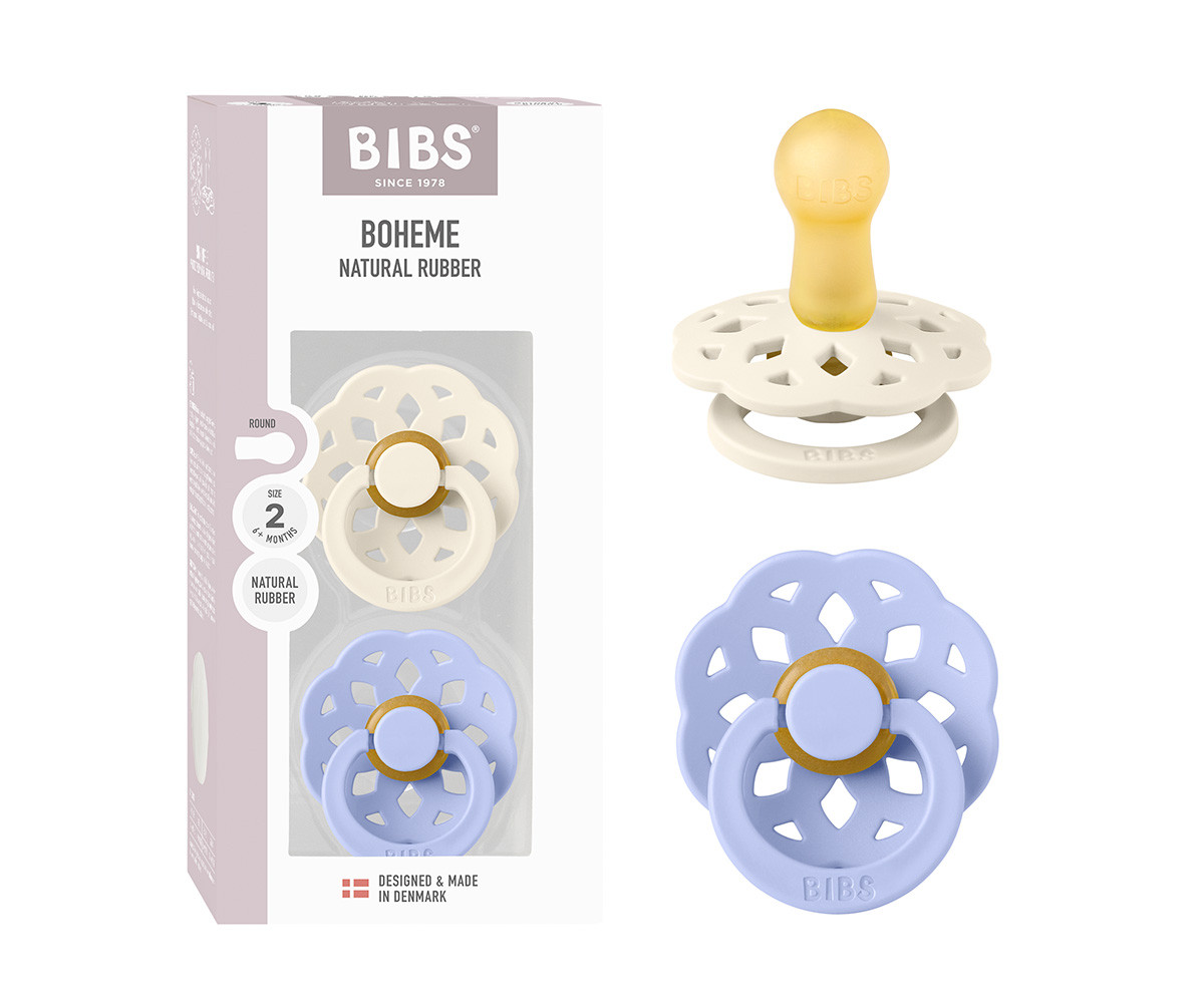 2 Chupetes BIBS Boheme Ivory/Hush