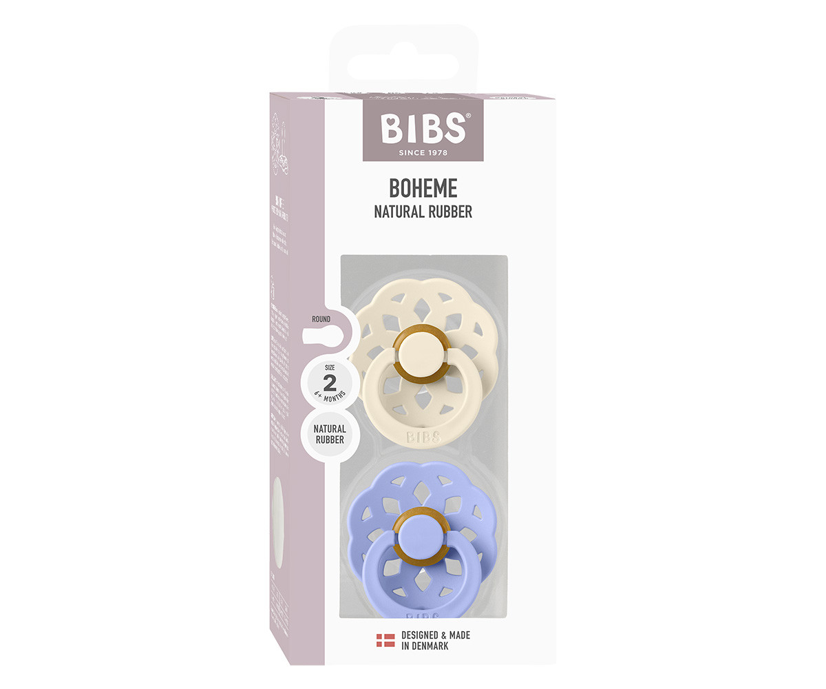 2 Chupetes BIBS Boheme Ivory/Hush