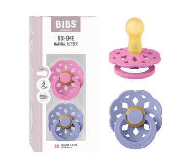 2 Chupetes BIBS Boheme Bubblegum/Peri