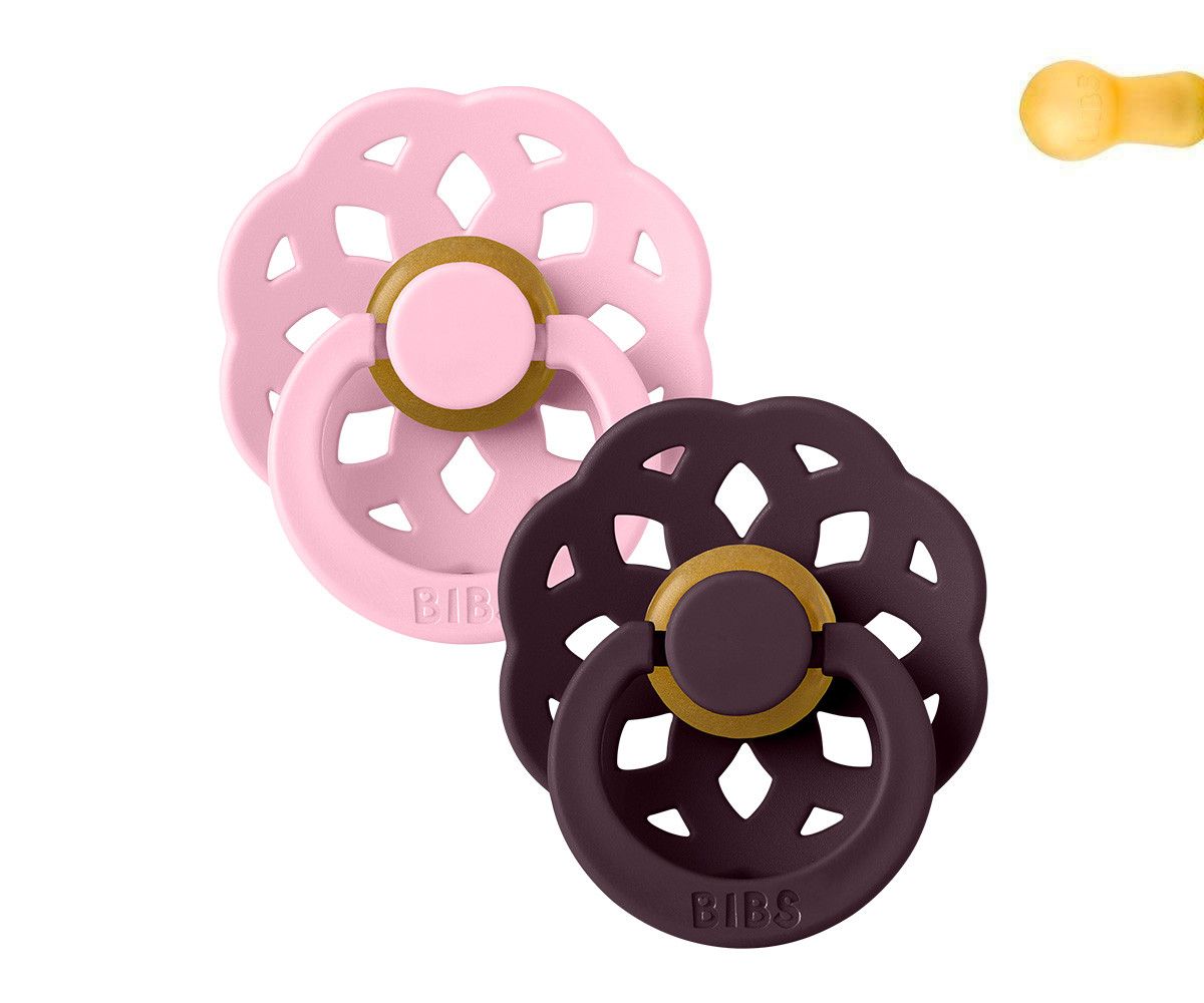 2 Chupetes BIBS Boheme Baby Pink/Plum