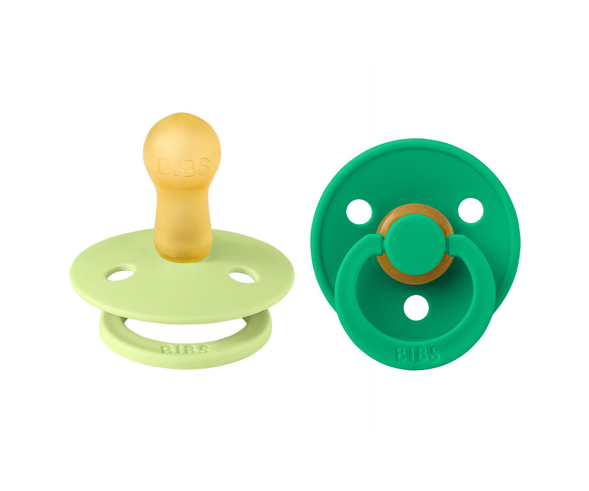 2 Chupetes BIBS Colour Round Matcha/Cactus