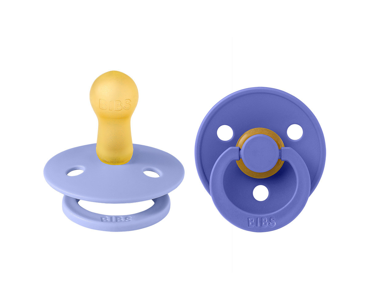 2 Chupetes BIBS Colour Round Hush/Grape