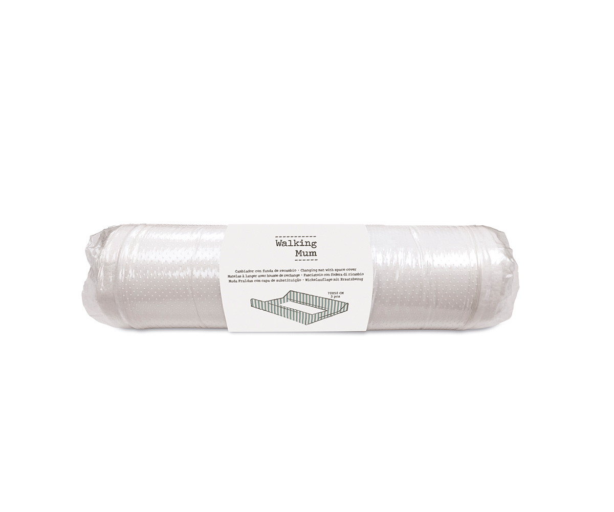 Cambiador Home con Funda Praliné Rayas Matcha