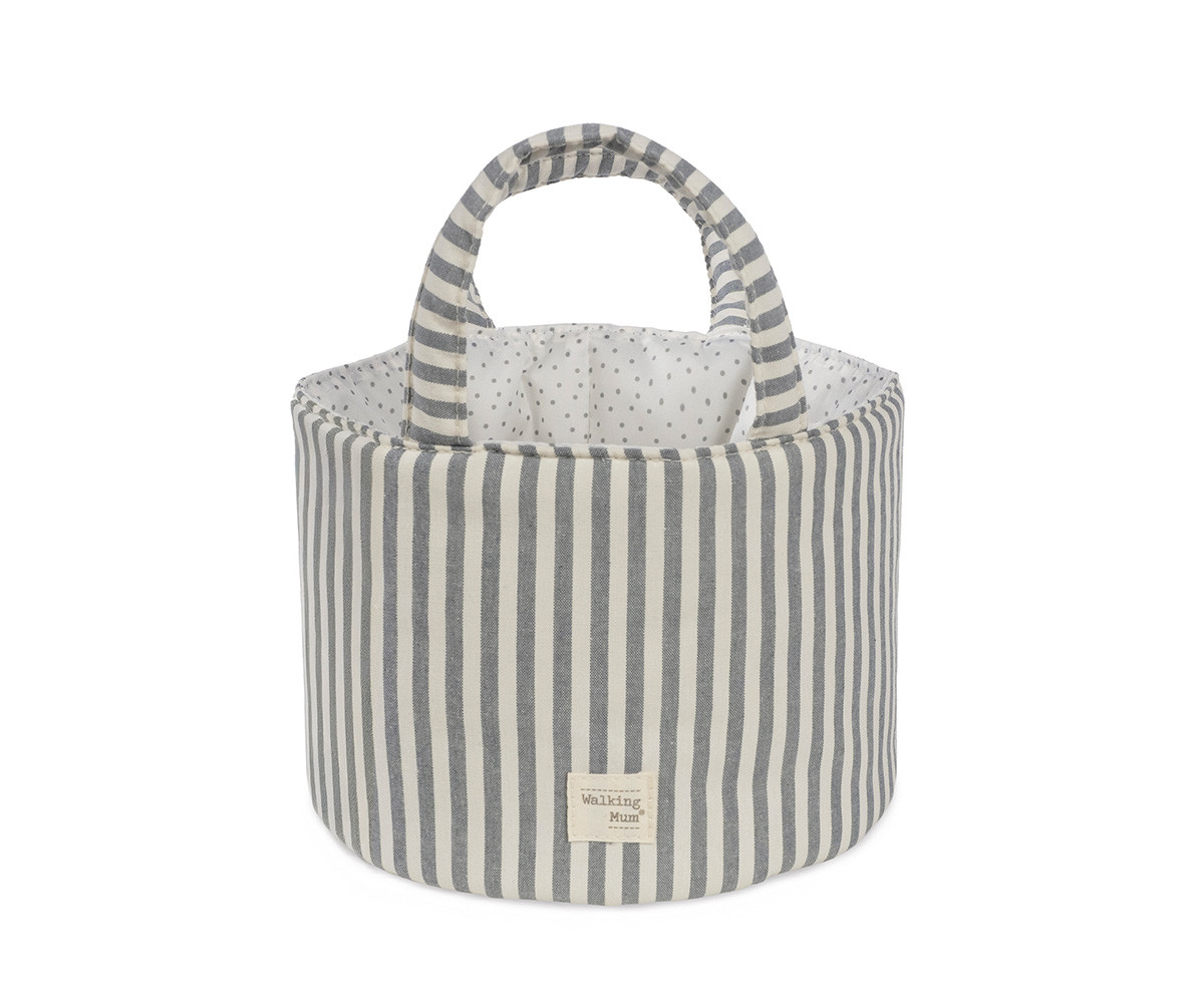 Cestino Portaoggetti Praliné Stripes Matcha