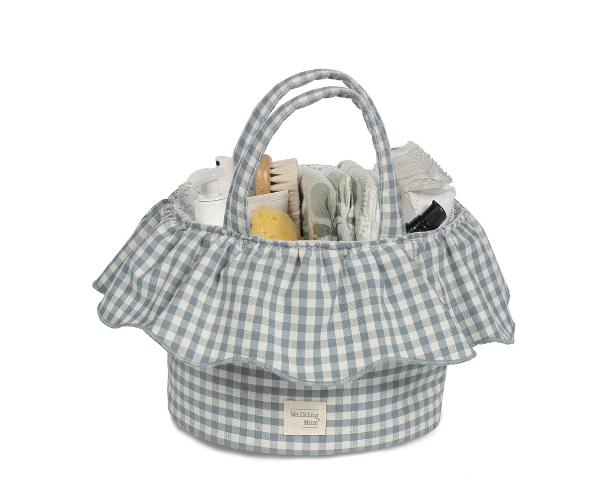 Cestino Portaoggetti Volante Praliné Vichy Matcha