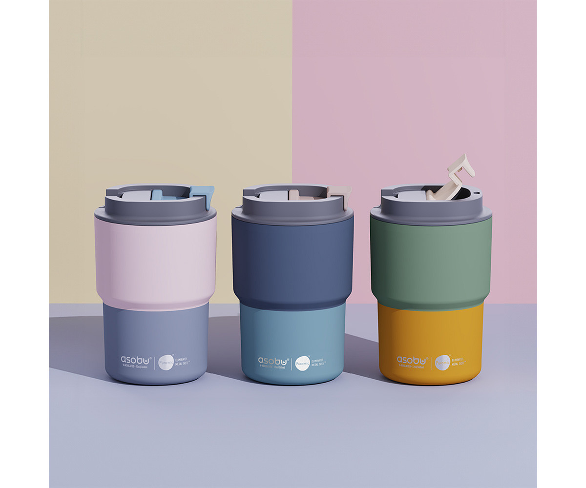 Bicchiere Termico Coffe Express Pastel Blue 360ml