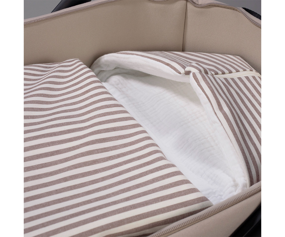 Avvolgi Bebè Praliné Stripes Moka