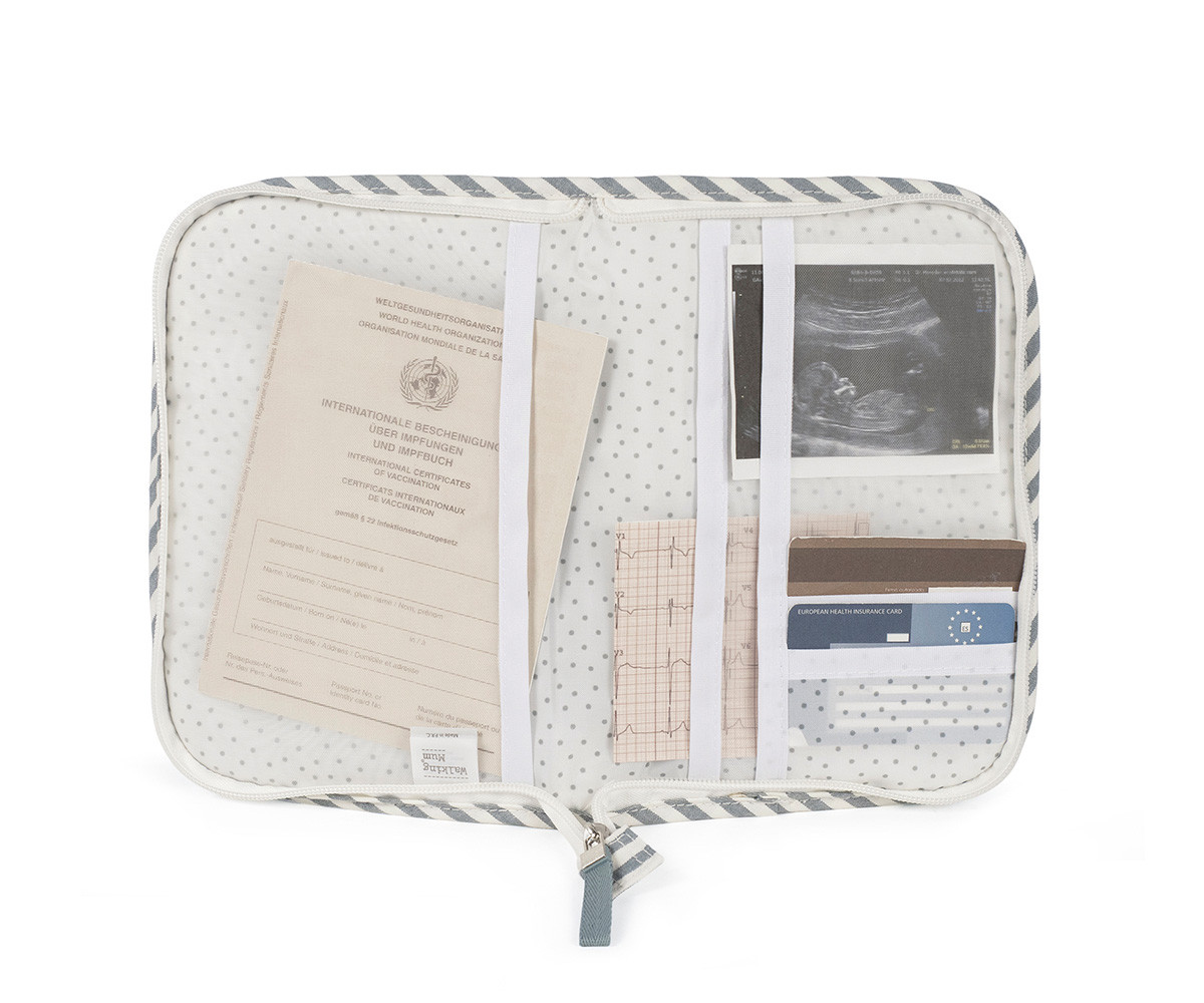 Portadocumentos Praliné Rayas Matcha