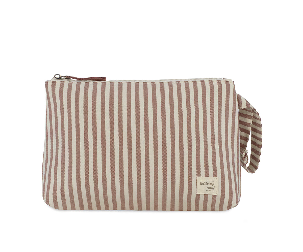 Trousse da Toilette Praliné Stripes Moka