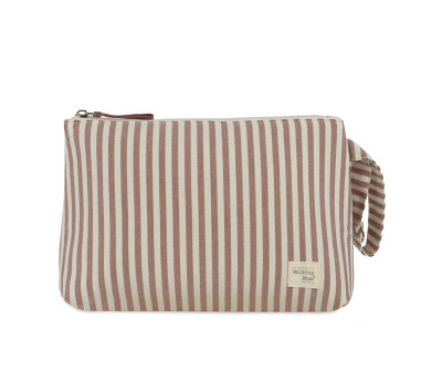 Trousse da Toilette Praliné Stripes Moka