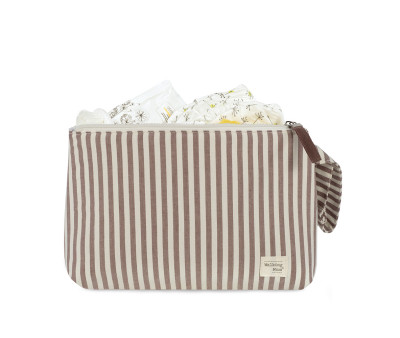 Trousse da Toilette Praliné Stripes Moka