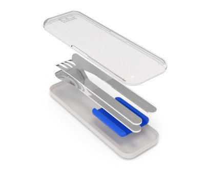 Cubiertos Acero Inox Azul