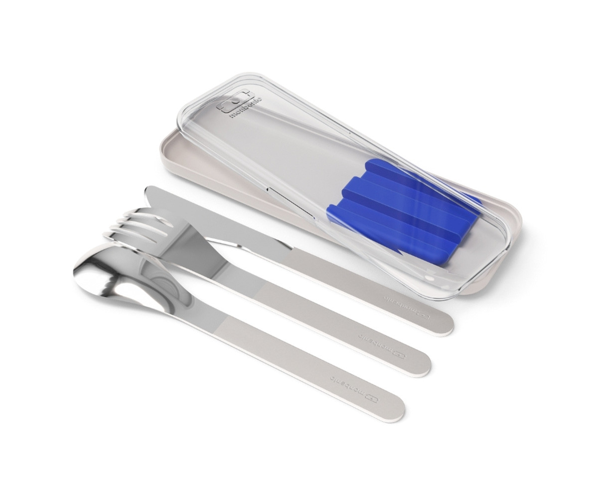 Cubiertos Acero Inox Azul