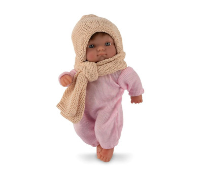Muñeco Nene con Conjunto Buzo Rosa 20cm