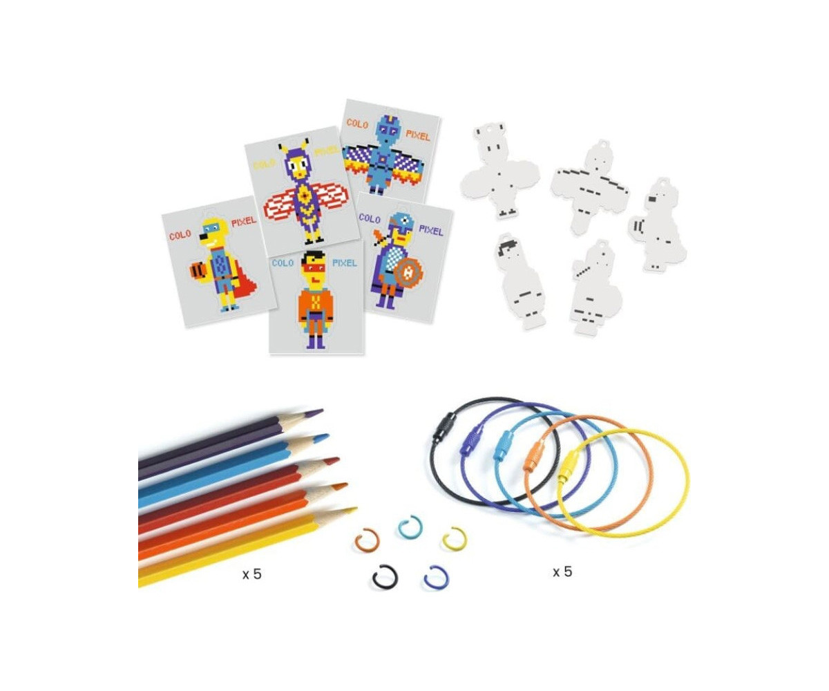 DIY Eroi Portachiavi Pixel Art