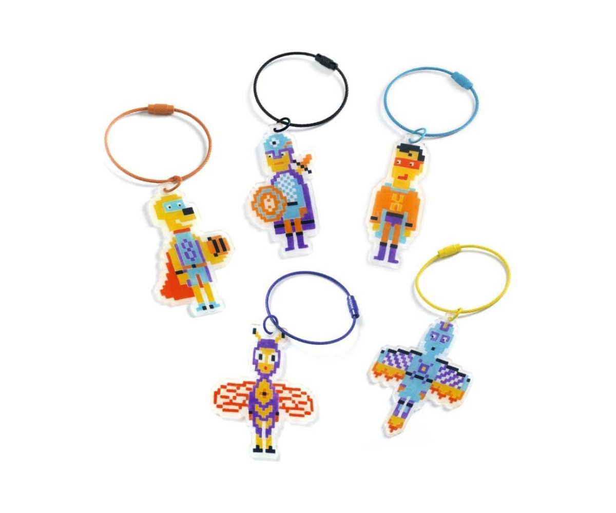 DIY Eroi Portachiavi Pixel Art