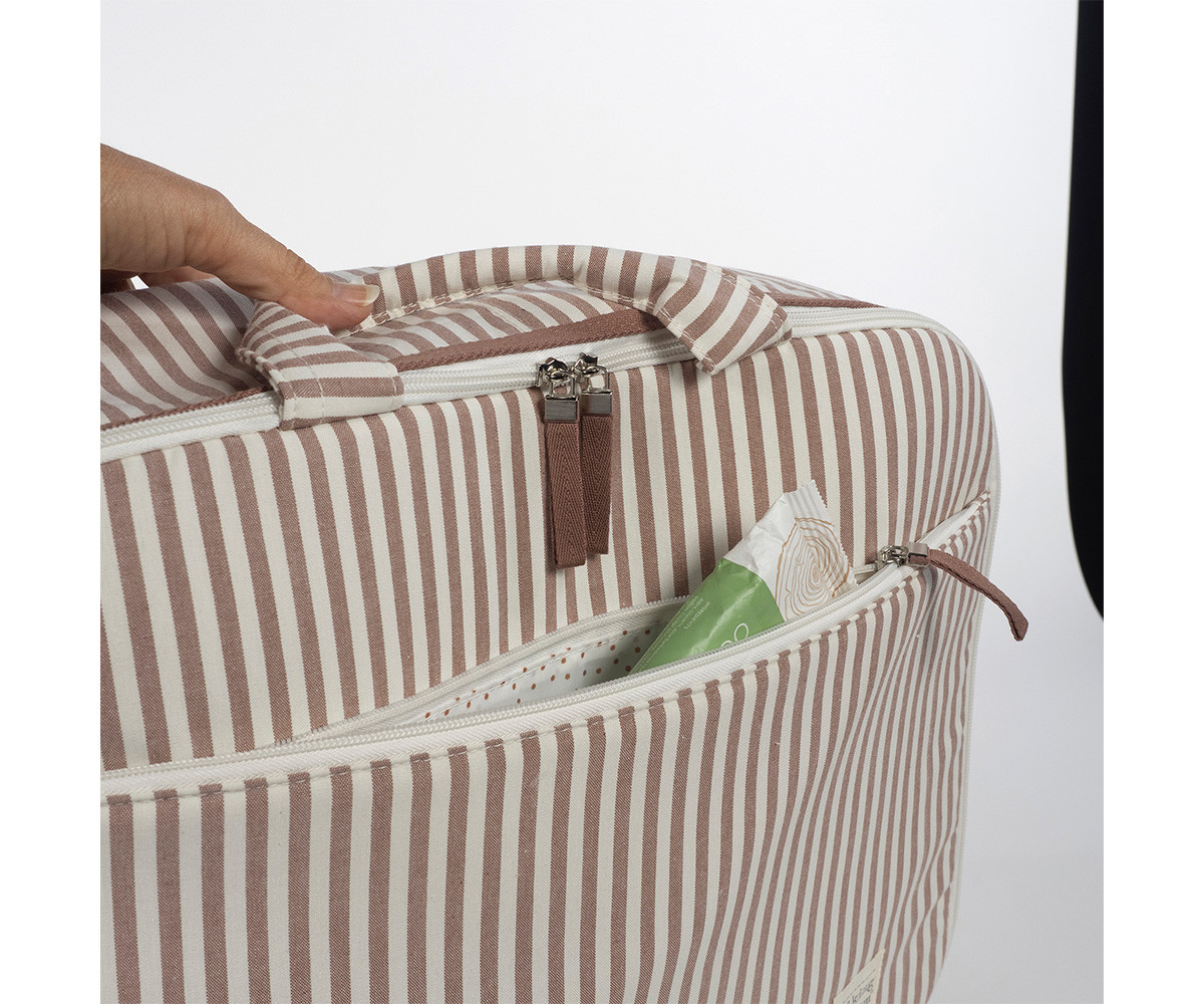 Borsa Clinica Praliné Stripes Moka