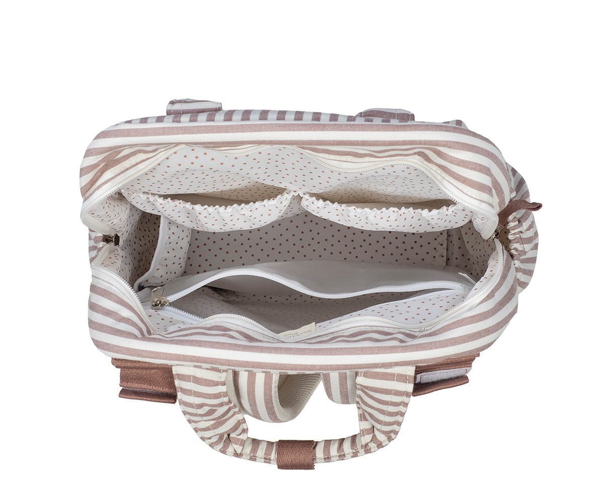 Zaino Passeggino Praliné Stripes Moka