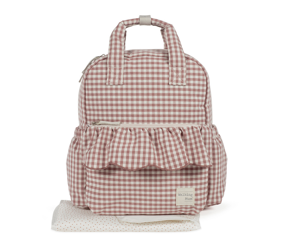 Zaino Passeggino Praliné Vichy Moka