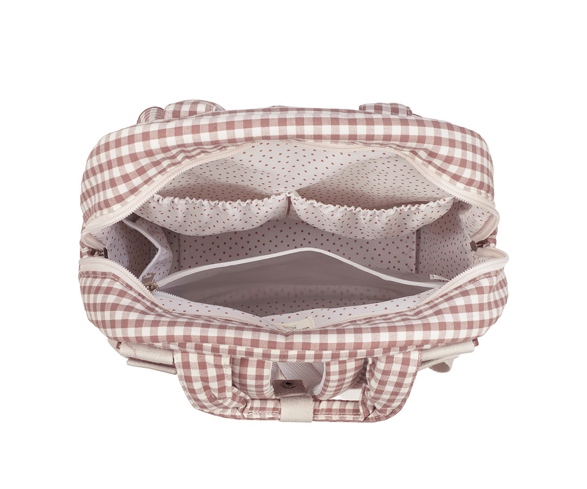 Zaino Passeggino Praliné Vichy Moka