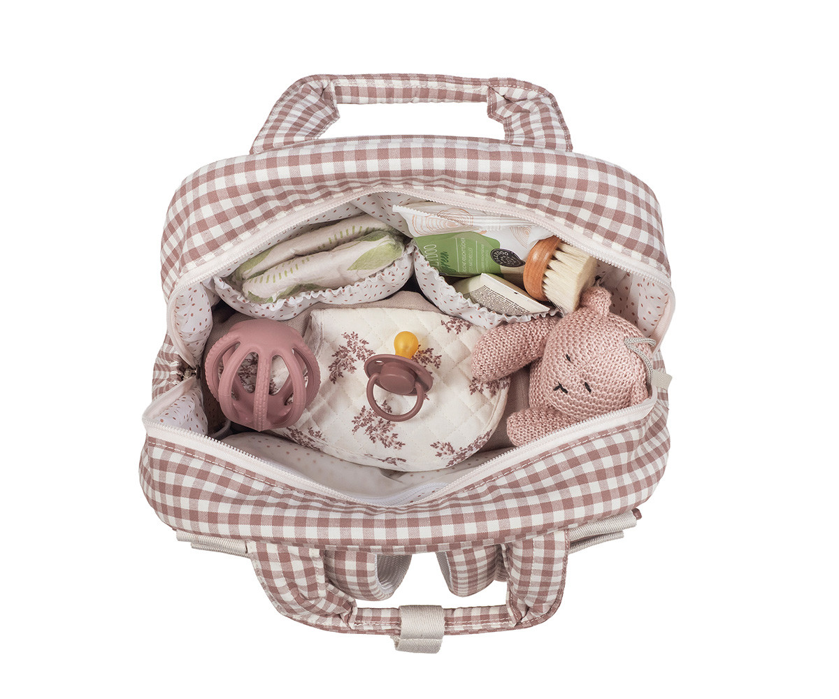 Zaino Passeggino Praliné Vichy Moka