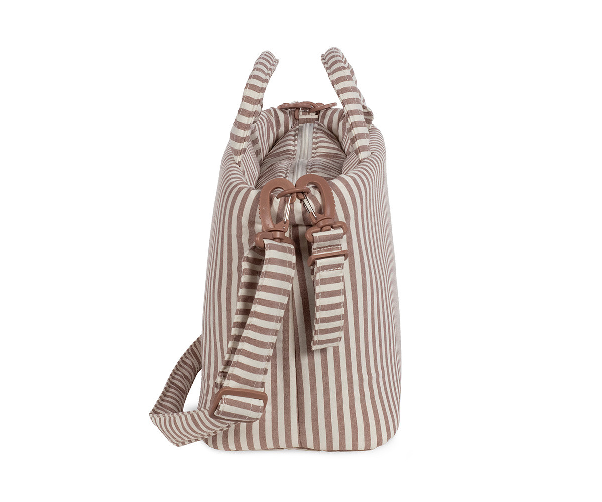 Bolsa Canastilla Praliné Rayas Moka