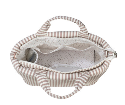 Bolsa Canastilla Praliné Rayas Moka