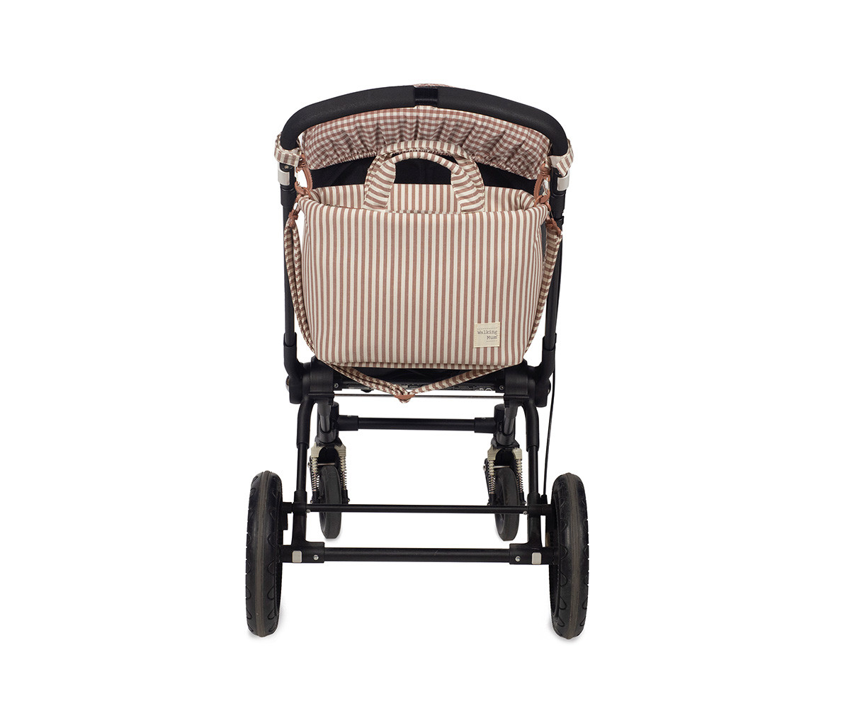 Bolsa Canastilla Praliné Rayas Moka