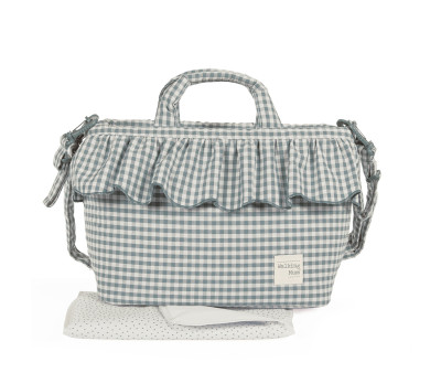 Bolsa Canastilla Praliné Vichy Rayas