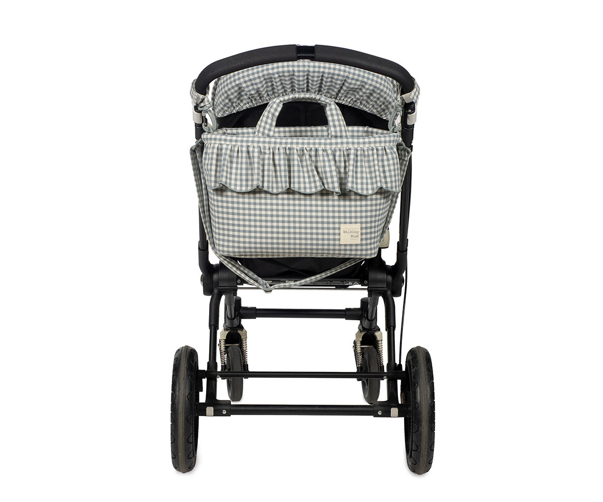 Bolsa Canastilla Praliné Vichy Rayas