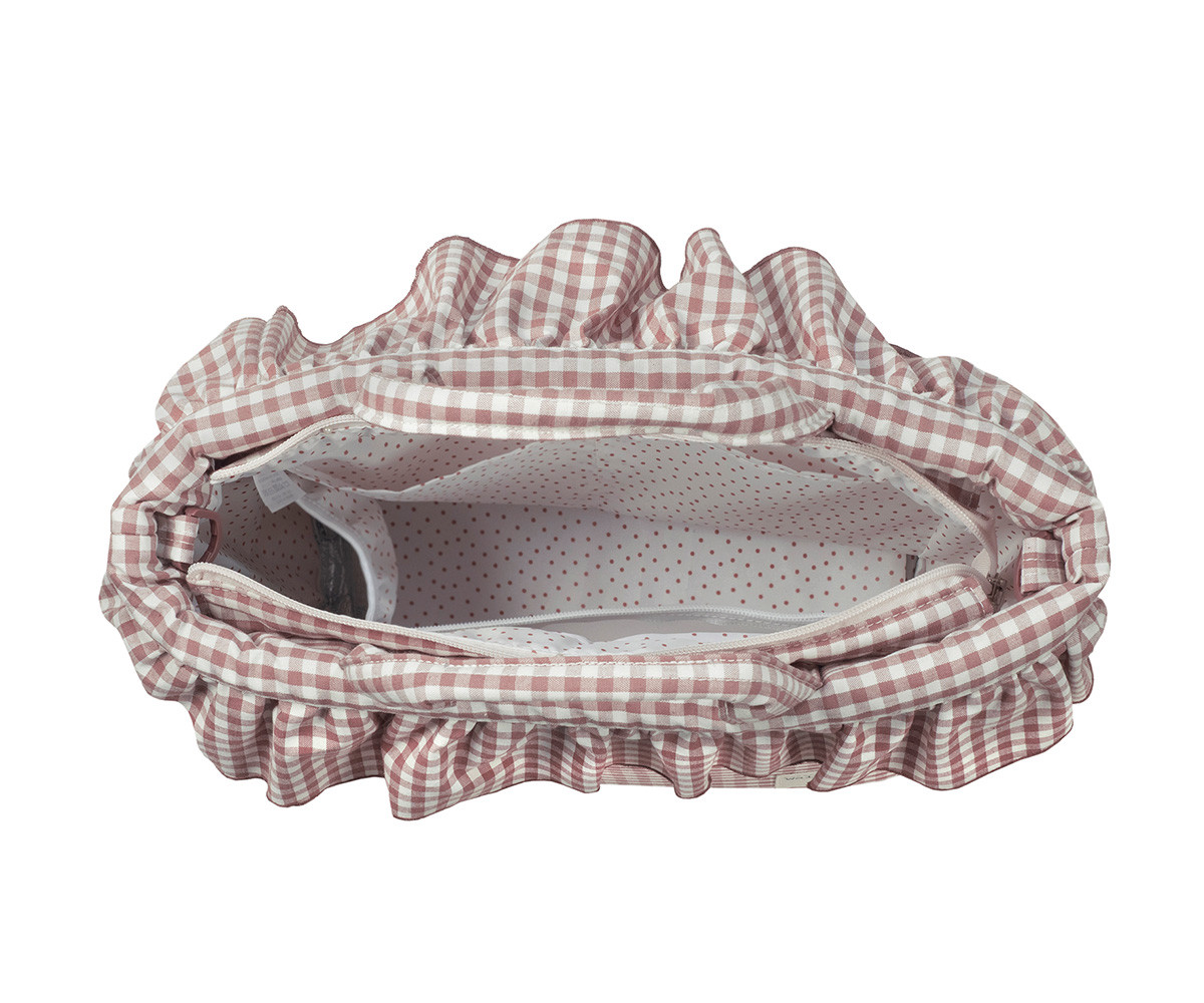 Bolsa Canastilla Praliné Vichy Moka