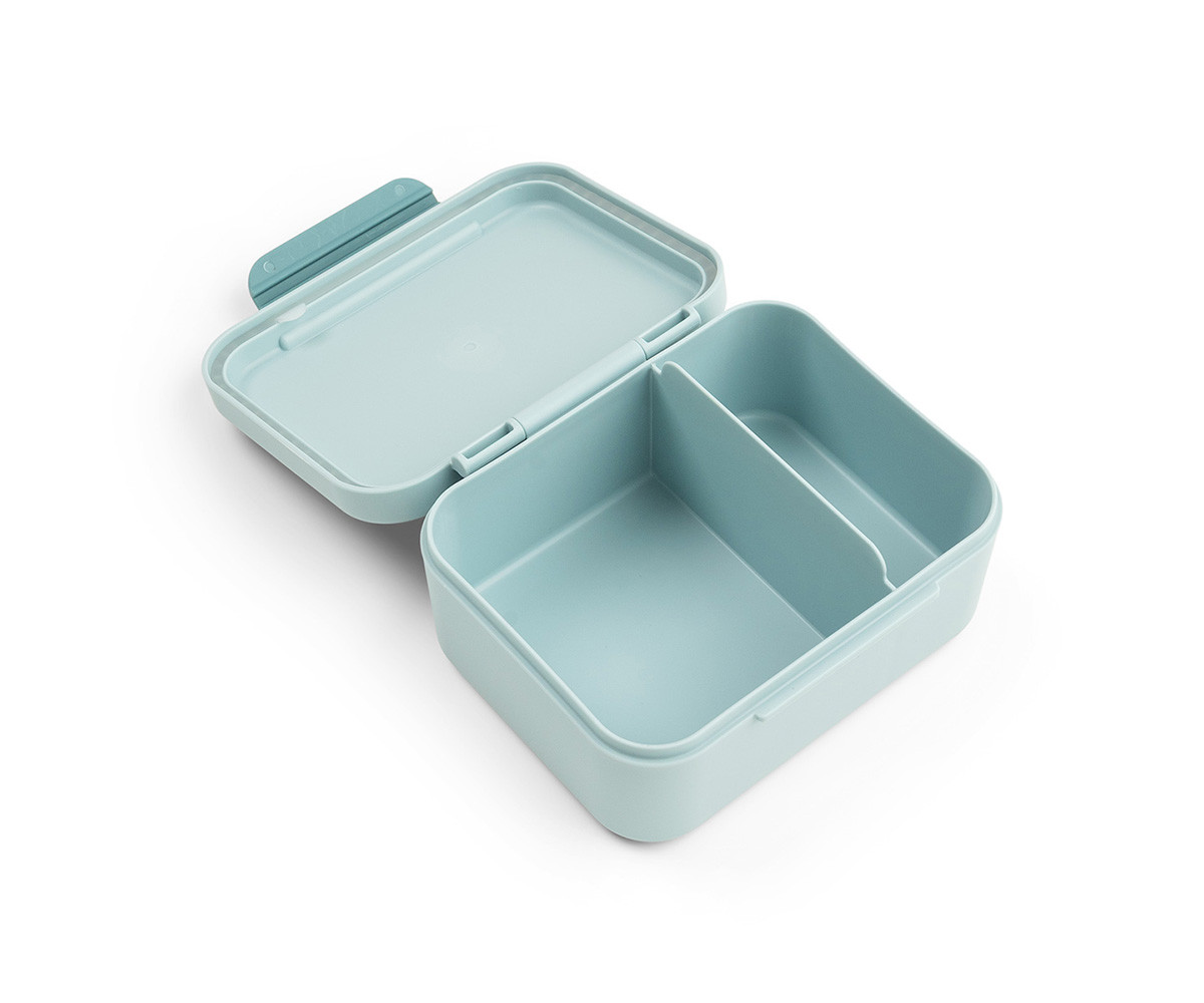 Caja de Almuerzo Pequeña + 2 Mini Tenedeores Tiny Farm Azul