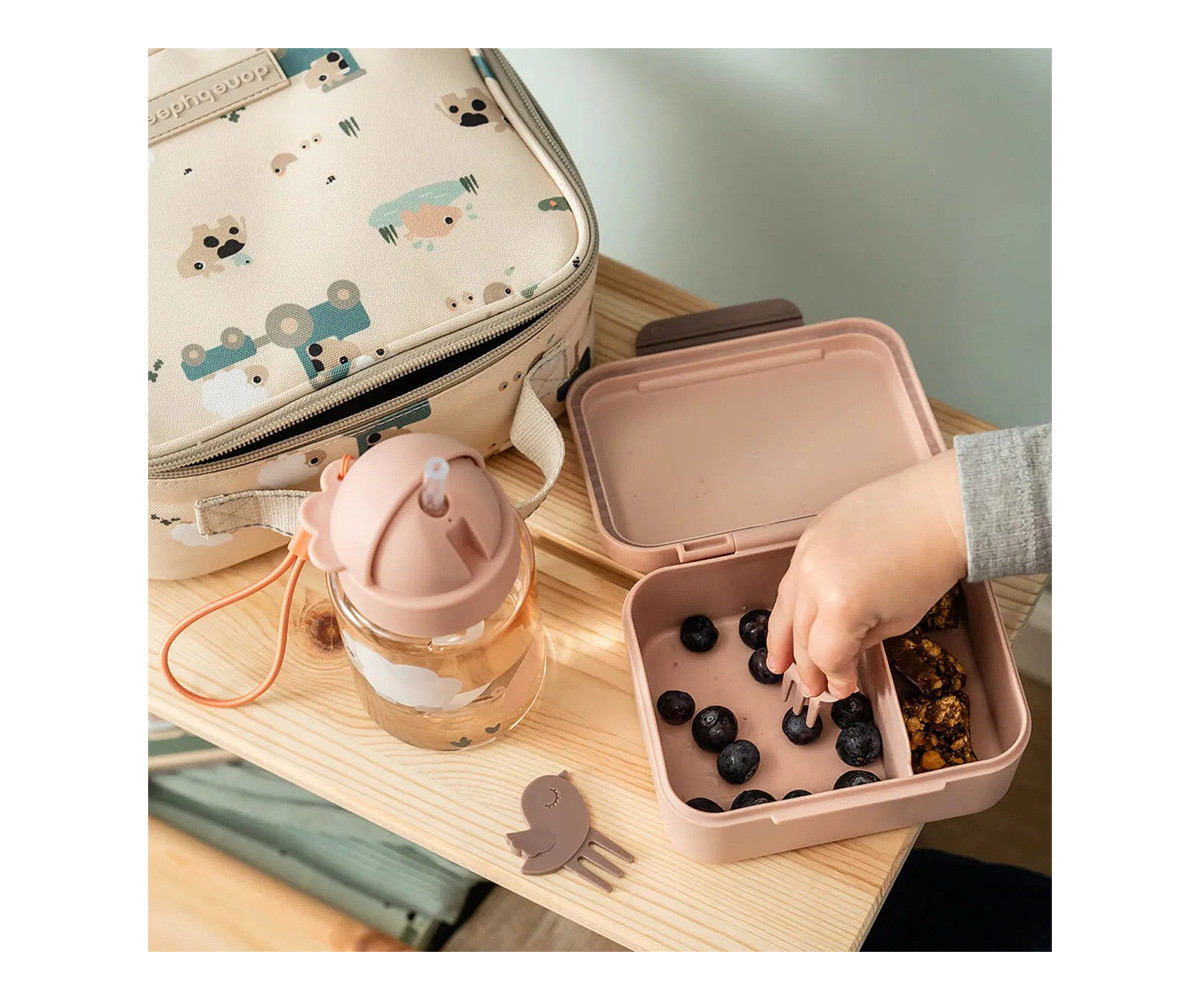 Caja de Almuerzo Pequeña + 2 Mini Tenedeores Tiny Farm Powder