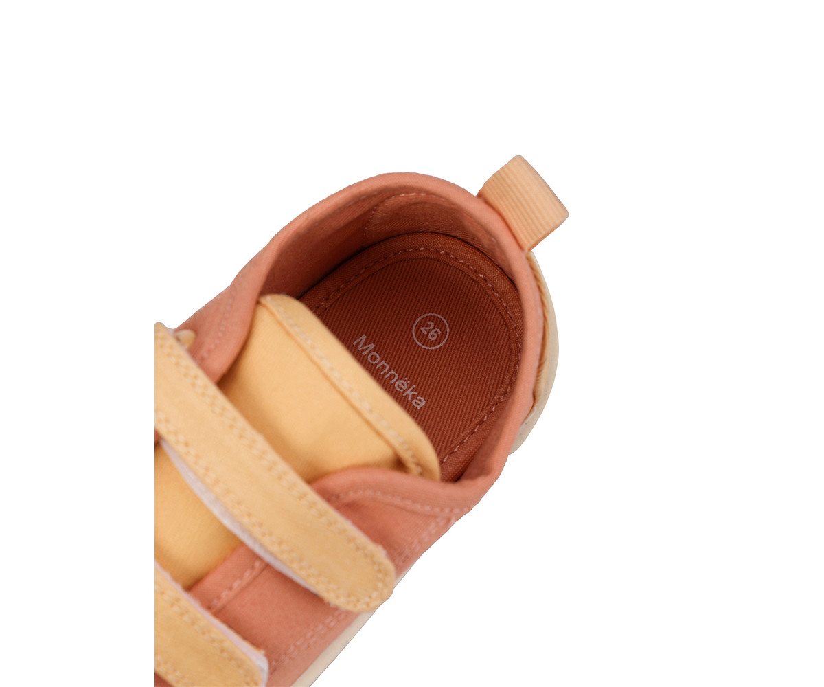 Scarpette Tela con Velcro Tangerine