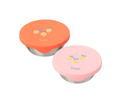 2 SnackBox Acero Inoxidable Limones