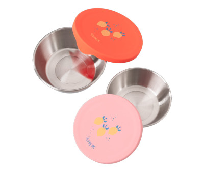 2 SnackBox Acero Inoxidable Limones