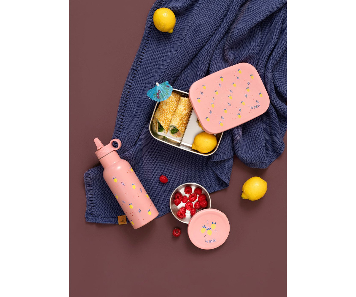 2 SnackBox Acero Inoxidable Limones