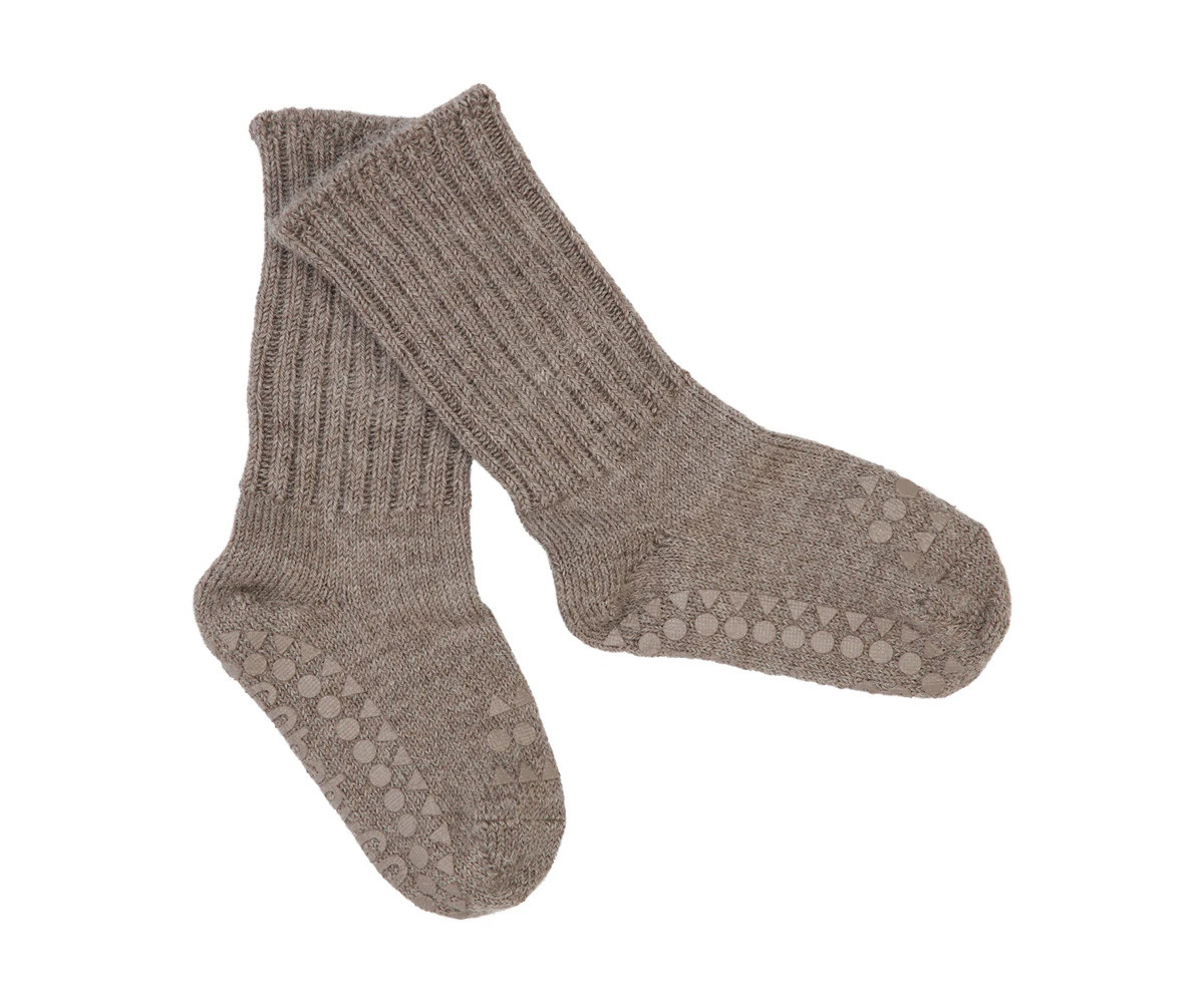 Calzine Antiscivolo Lana Alpaca Walnut