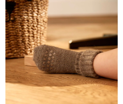 Calzine Antiscivolo Lana Alpaca Walnut