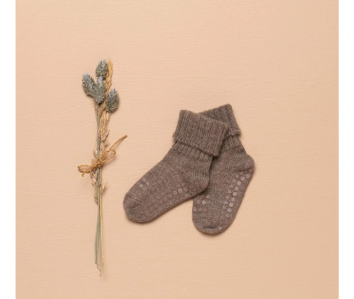 Calzine Antiscivolo Lana Alpaca Walnut