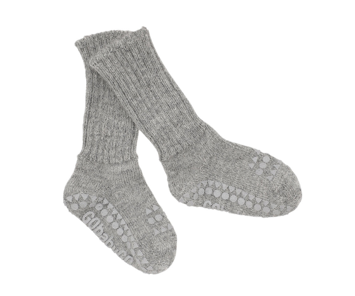 Calcetines Suela Antideslizante Alpaca Gris Melange