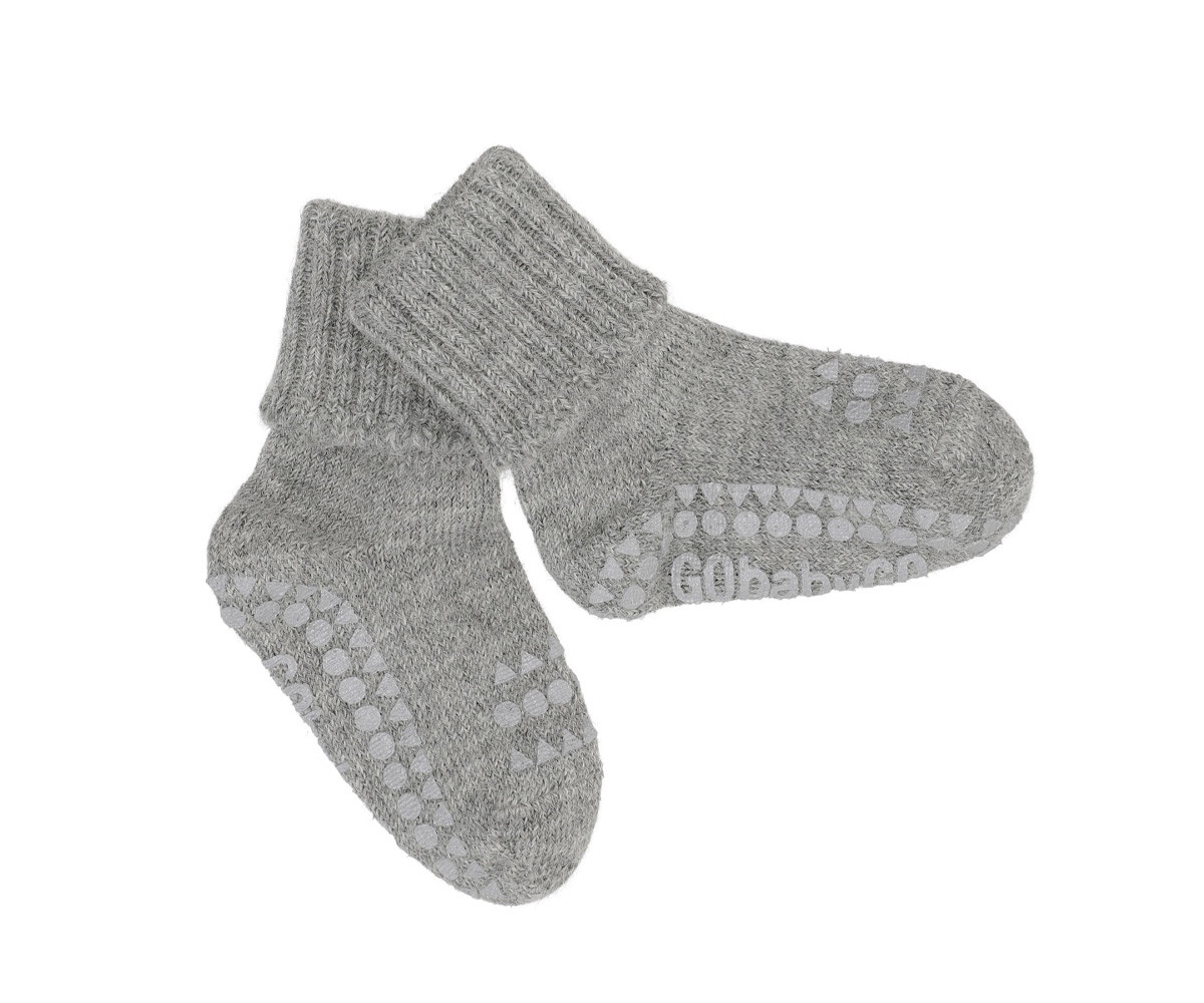 Calcetines Suela Antideslizante Alpaca Gris Melange