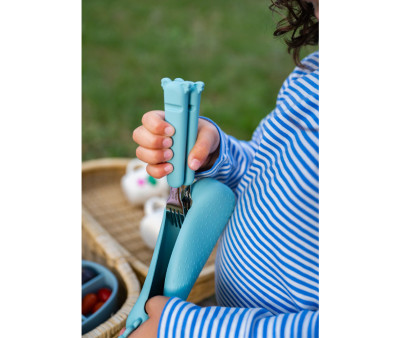 Cubiertos de Acero Inox con Funda Zoe Sea Green