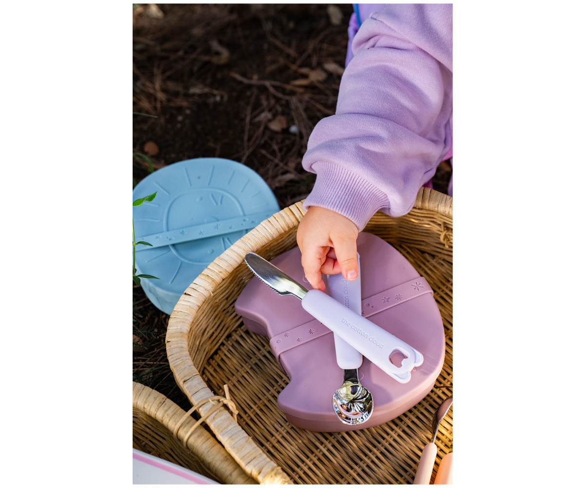 Talheres de aço inoxidável Zoe Sea Lilac com CAPA