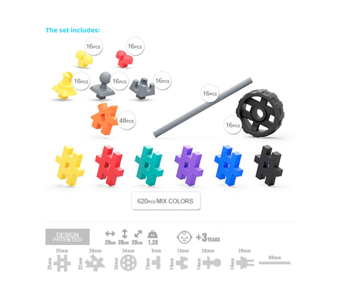 720 Pezzi Costruzione Meli Basic Tech+