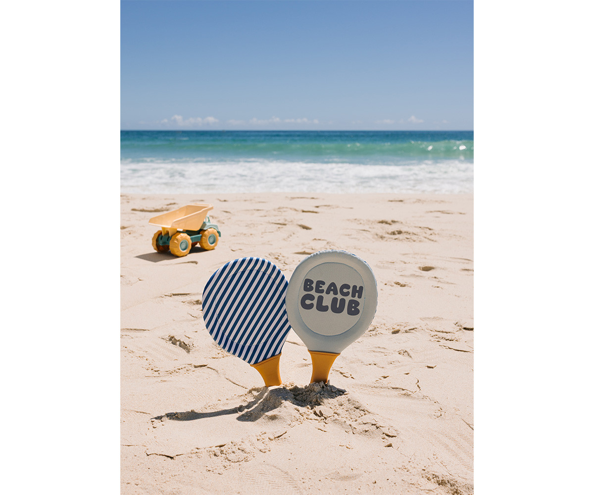 Palas de Playa Neopreno Stripes Blues & Beyond con Pelota