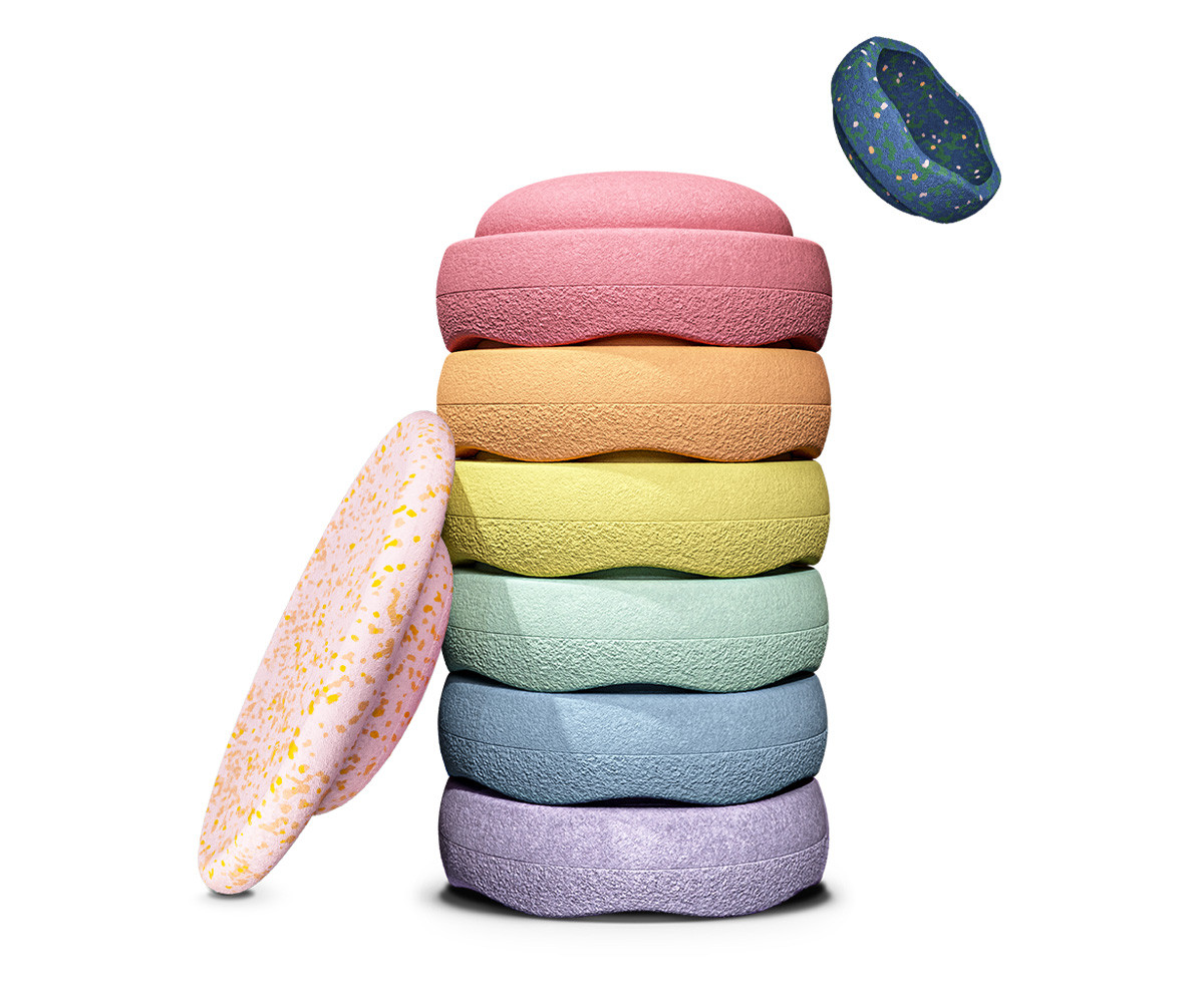 Stapelstein Set Spring Special Rainbow Complete Pastel